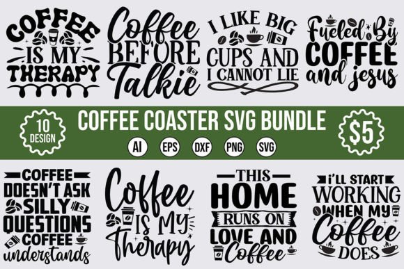 Download Coffee Coaster Quotes SVG Bundle - Premium Resources