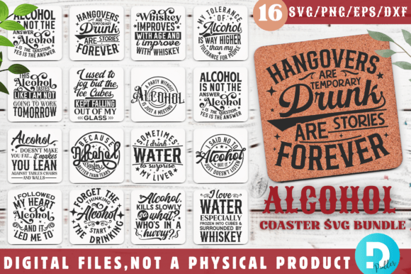 Download Alcohol Coasters Svg Bundle,Coasters Svg - Alcohol coasters svg bundle Collection