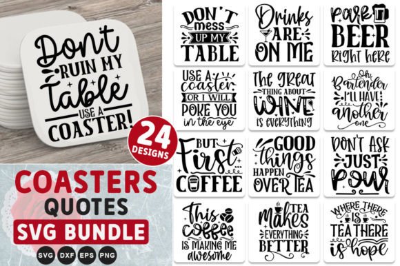 Download Coaster Quotes SVG Bundle - Premium Resources